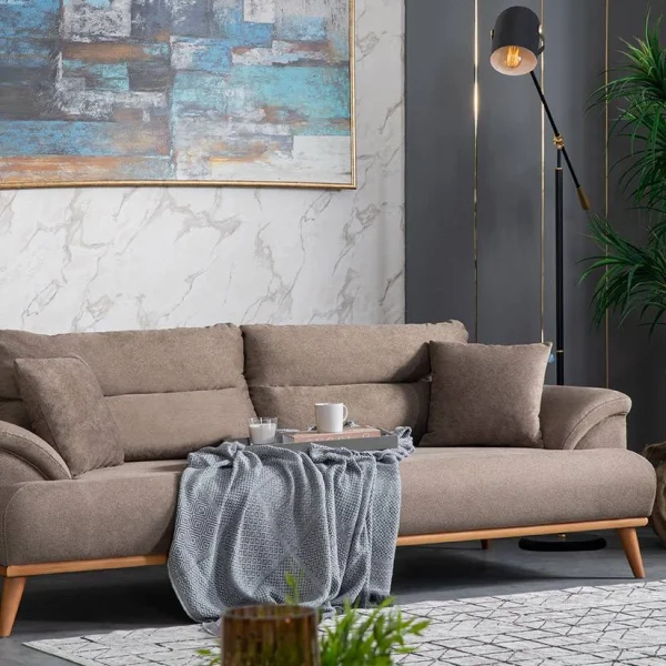 Milano Koltuk Takımı - Kahve - Krem