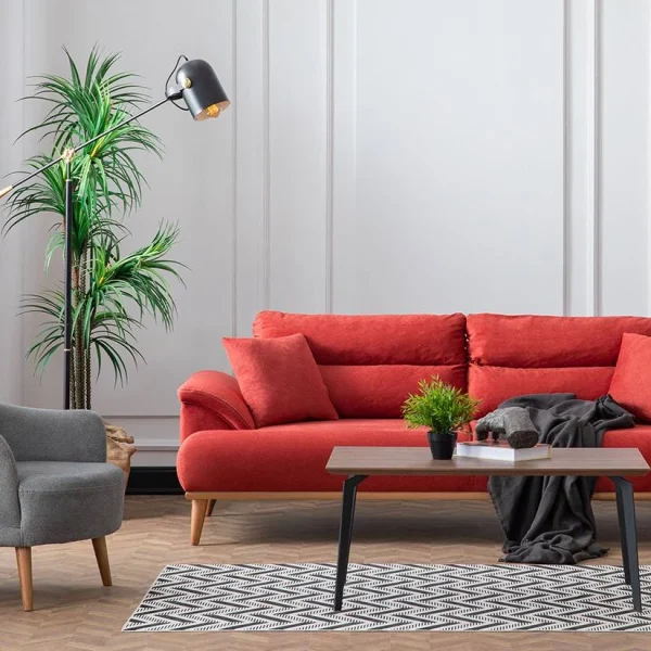 Milano Koltuk Takımı - Kırmızı - Gri